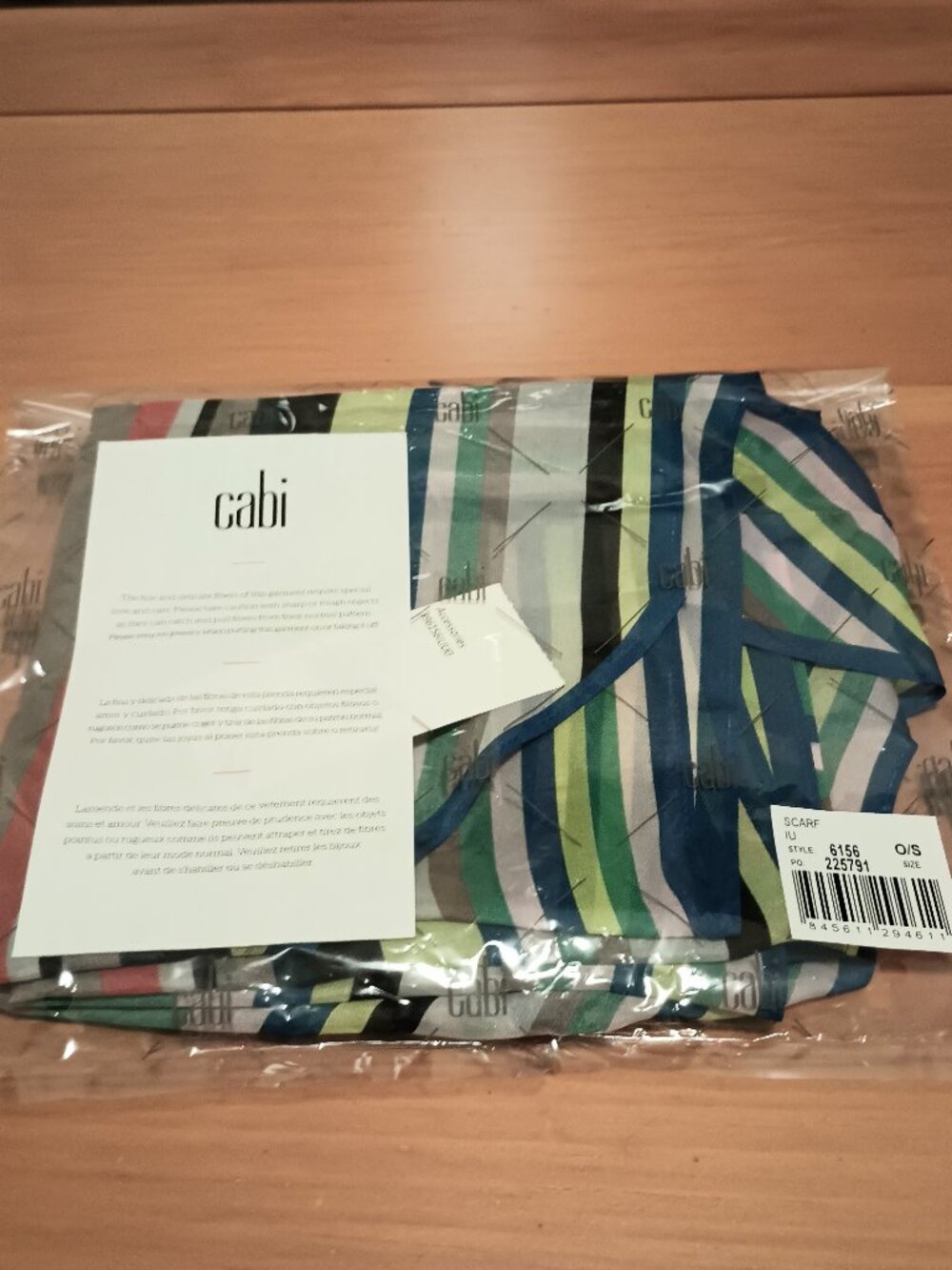 Cabi Silk Striped Scarf (NWT)